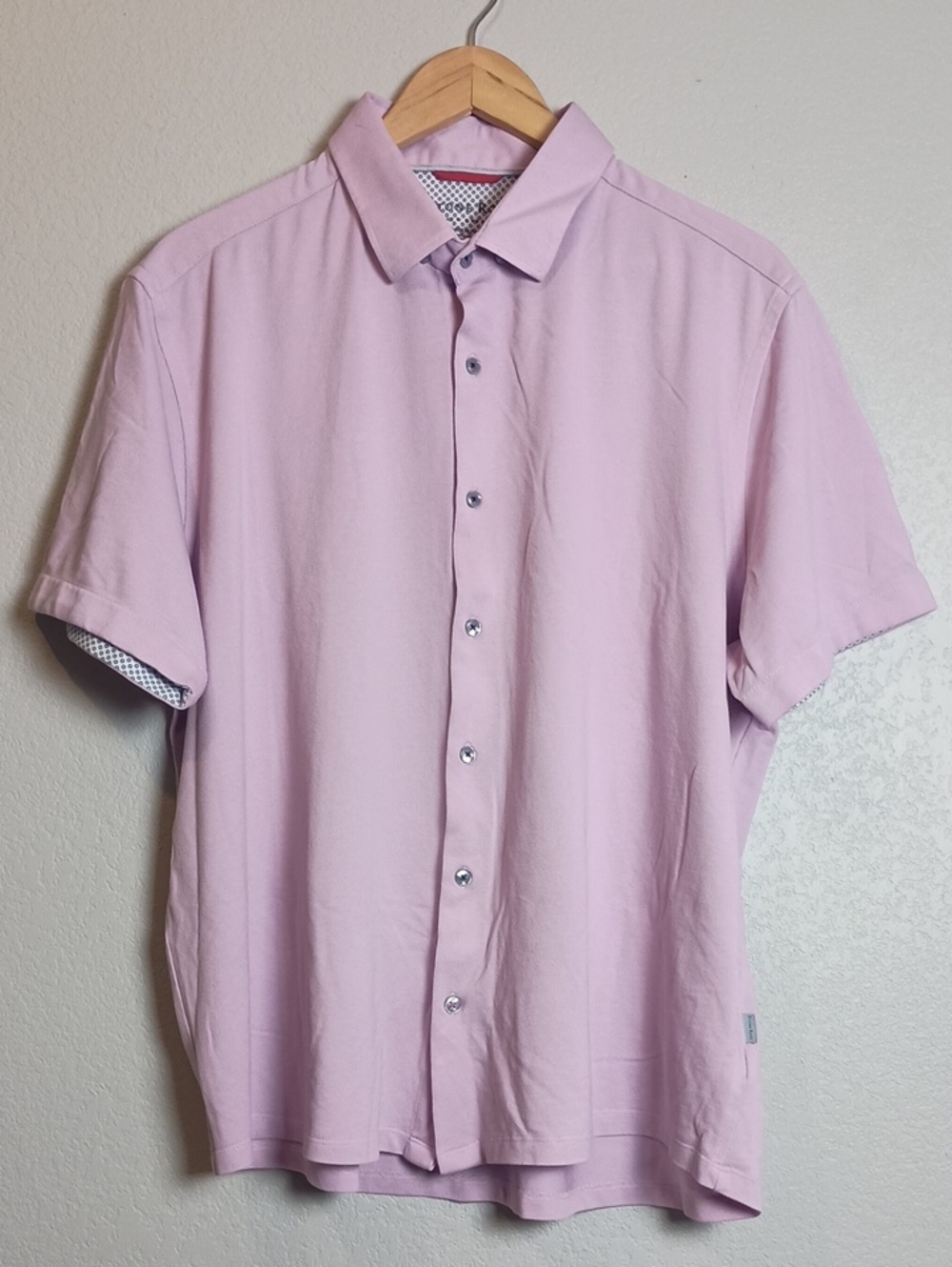 Men's Stone Rose Light Purple Polo Button Down